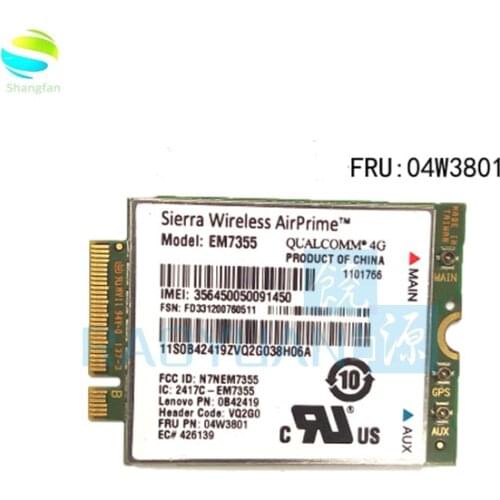 Sierra Gobi5000 EM7355 LTE 4G WWAN FRU 04X6038 04W3801 NGFF Wifi Card For Lenovo T440 X240 W540 T440P T431S