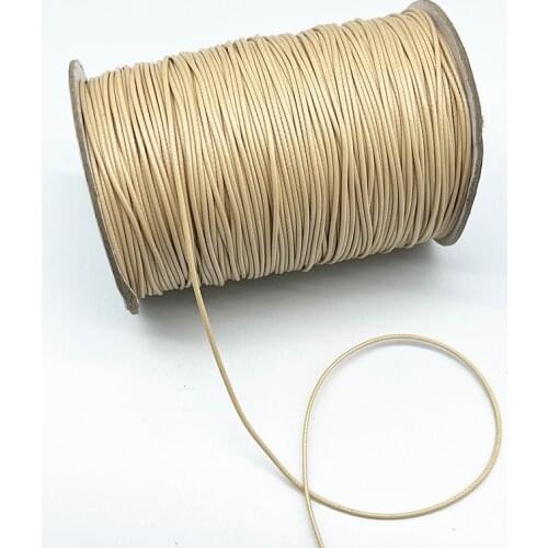 0.5-2.0mm Light Khaki Waxed Cord Waxed Thread Cord String Strap Necklace Rope Beads for Jewelry Making DIY Handmade Accessories