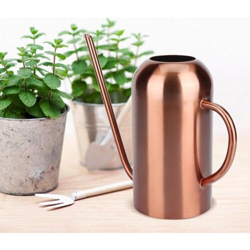 1.5L Watering Pot Plants Watering Can Stainless Steel Long Spout Watering Pot for Garden Flowers Plants Irrigation Tool