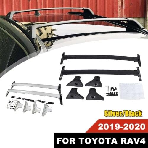 SHITURUI 2Pcs Roof bars For TOYOTA RAV-4 rav4 2019-2021 Aluminum Alloy Side Bars Cross Rails Roof Rack Luggage