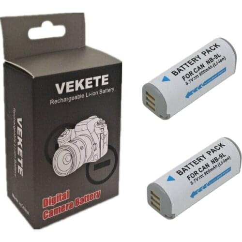 2pcs/Lot NB-9L NB9L NB 9L Replacement Digital Camera Li-ion Lithium Battery for Canon IXUS 1000 1100