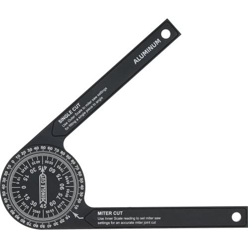 7-inch Miter Saws Protractor Rust Proof Accurate Reading Scales Inside & Outside Miter Angle Finder for Carpenters Plumbers