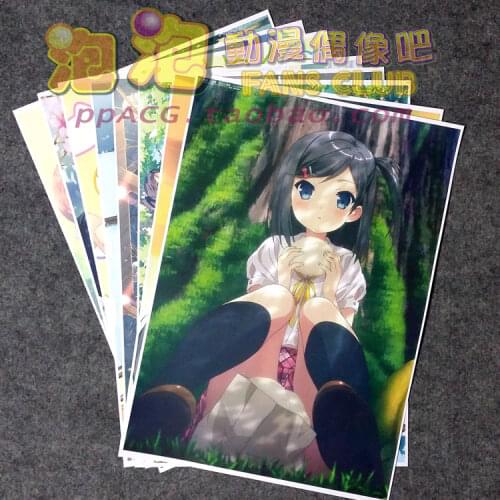 8Pcs The "HENTAI" prince and the stony cat Picture Posters Figures Poster 42x29cm Toys for Wall Home Decoration Kids Adult Gift
