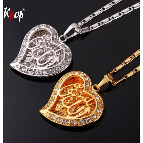 Allah pendant with chain islamic allah pendant necklace Retro Heart Jewelry Religious Necklace & Pendant For Women / Men P208