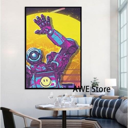 Apex Legends - Pathfinder 80s Retro canvas prints Home Decor Large Wall Pictures For Living Room Posters HD Canvas Paintings