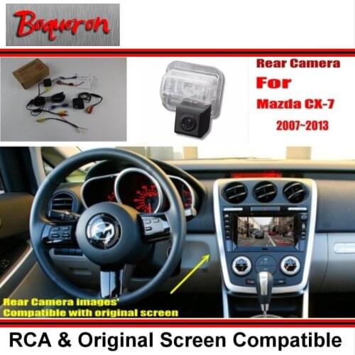 Car Rear View Camera / Back Up Reverse Camera Set For Mazda CX-7 CX7 CX 7 2007~2013 / RCA & Original Screen Compatible