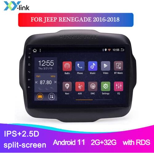 Android Car multimedia Player GPS navigation system for Jeep Renegade 2016 - 2018 auto radio Audio stereo can bus no 2 din dvd