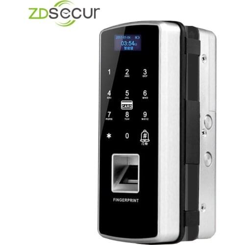 Safety and Convenient Door Bell Button Fingerprint Digital Password Card Smart Glass Door Lock DZ120