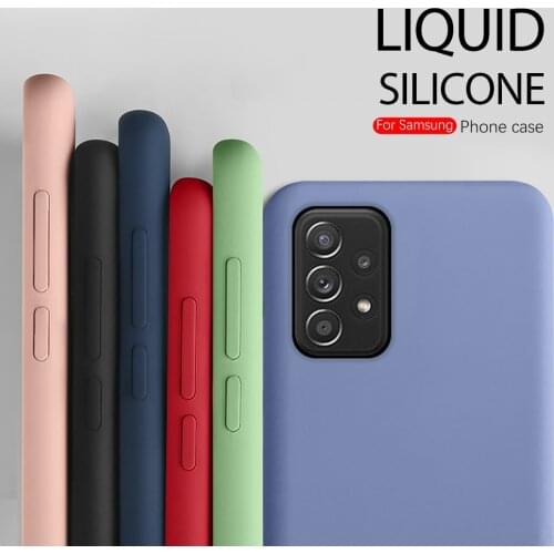 New Liquid Silicone Phone Cases For Samsung Galaxy A32 A52 A72 4G/5G Back Cover Protective Shell Samsun Samung A 32 52 72 Case