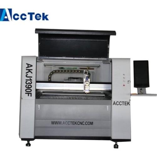 Jinan acctek AKJ1390F fiber laser 1kw cutting machine for jewelry