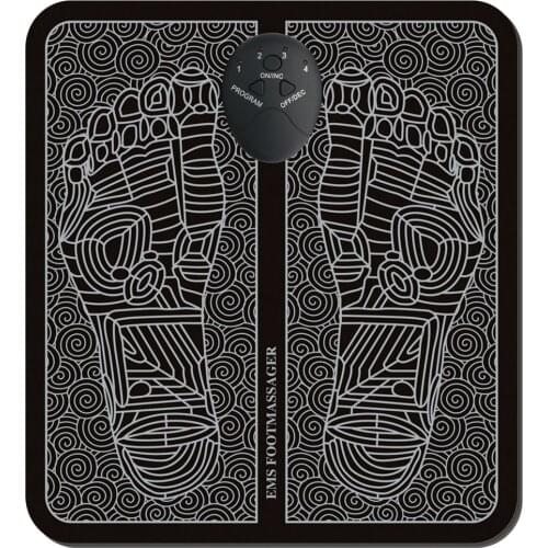 EMS Foot Massage Cushion Electric Foot Stimulator Massager Mat Battery