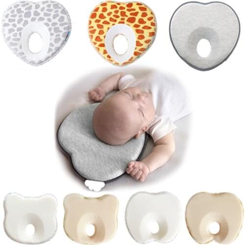 Baby Pillow Infant Shape Toddler Sleep Positioner Anti Roll Cushion Flat Head Pillow Protection of Newborn Almohadas