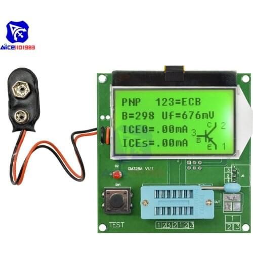 Diymore LCR-T4 Mega328A Transistor Tester Diode Triode Capacitance Meter MOS PNP/NPN M328 Capacitor SCR MOSFET Resistor Detector