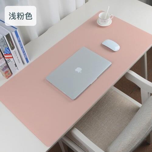 Double-sided PU Leather Mousepad Pure Color Computer Desktop Mat Non-slip Waterproof Office Laptop Pad Can be Customized Size