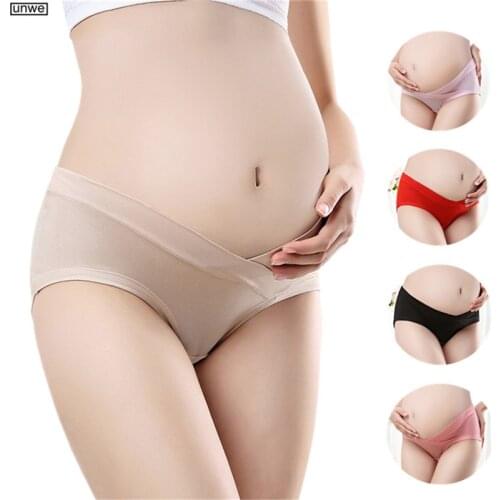 Breathable Maternity Pregnant Cotton Underwear Postpartum Mother Panties V-Shaped Soft Belly Support Panty M-XXL