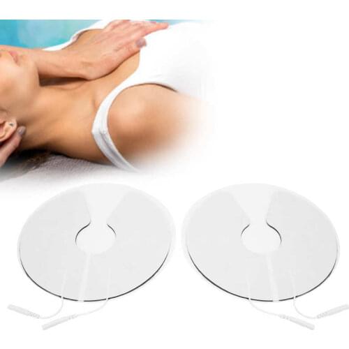 2pcs Non Woven Fabric Chest Breast Electrode Pads for Electric TENS Physiotherapy Machine 16cm / 6.3in Massager Treatment