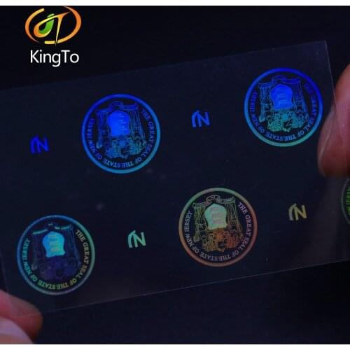 Custom Holographic film transparent Overlay 3d Original Safety Clear Hologram Label Holo Adhesive Sticker
