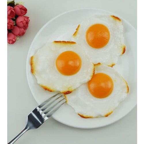 Artificial Food Simulation Poached Egg Model Fake Omelette Room Decoration Restaurant Menu Props
