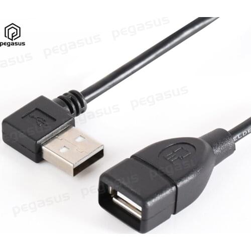 0.1/0.4M USB 2.0 Male to Female USB A Left/Right 90 Degree Angle Adapter Cable AM/AF USB Extension Cable
