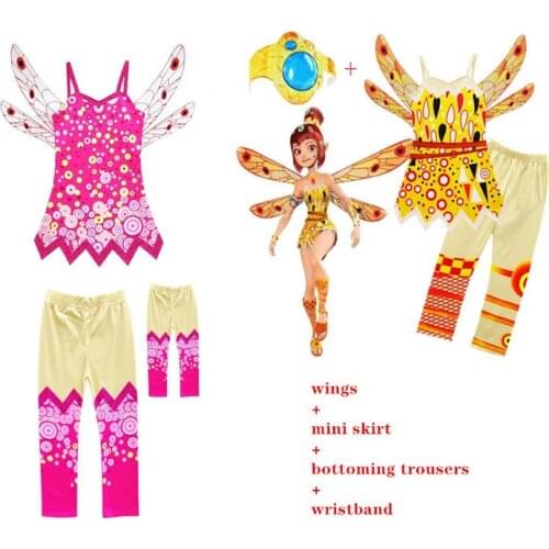 Halloween Costumes for Kids Girls Mia and Me Clothing Set Mia Cosplay Costume Children Birthday Party Carnival Clothes for Girl