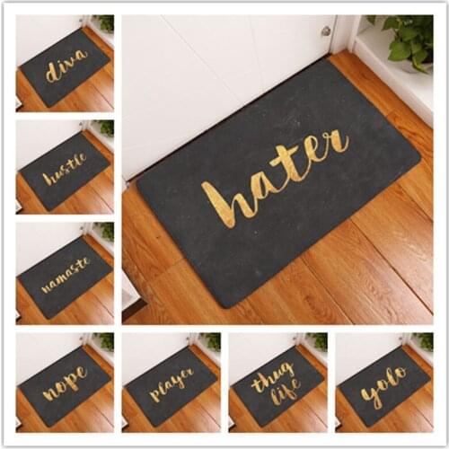 The Letter Floor Mats Living Rooms Anti-slip Carpet for Bedroom Kitchen Bathroom Rug Welcome Mats for Front Door
