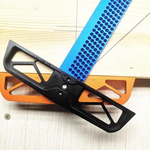T300/T400 Woodworking Hole Ruler Multifunctional Marking Tool Aluminum Alloy Drawing Rulers Marking Gauge Carpentry Tools