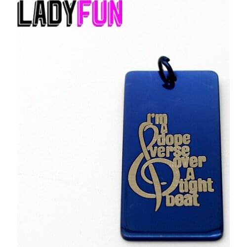 Music Dope Charm Stainless Steel Charms I'm A Dope Verse....High Polish Mirror Surface Pendant