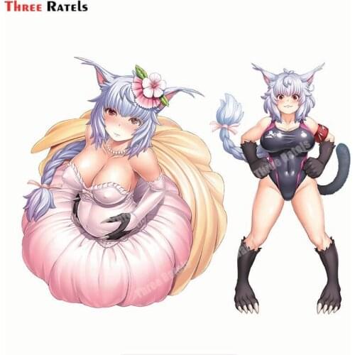 Three Ratels A910 Car Sticker Crakul For Taimanin Anime Game Vinyl Material Decals For Occlusion Scratch Decoration