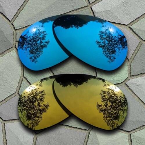 Sky Blue&Yellow Golden Sunglasses Polarized Replacement Lenses for Oakley Crosshair S