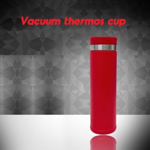 The new mirror temperature shows stainless steel insulation cup spray plastic anti-scratch business gift straight cup 400-500ML