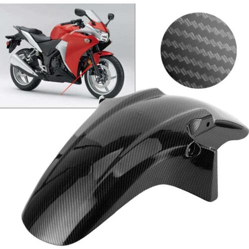 Motorcycle Front Fender Mud Flap Guard Carbon Fiber Grain Fit for Honda CB250F CB600F CB1300 250 600 900 Hornet 92-12