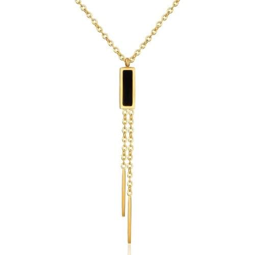 Luxury Brand Long Pendant Necklace Simple Charm Tassel Pendant Chain Necklace For Woman Fashion Party Jewelry