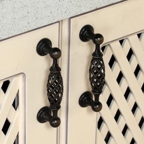 Handle American cabinet door, chest of drawers, antique bronze bird cage European-style door handle,2pcs/lot