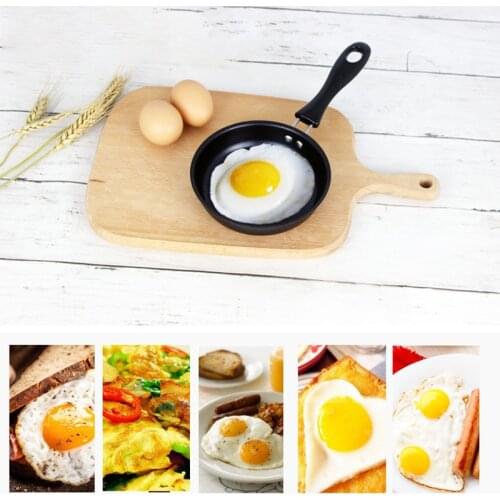 Duolvqi 12CM Breakfast Omelette Pan Mini Frying Pan Practical Frying Egg Pan Panckae Cooking Tool Portable Kitchen Cookware
