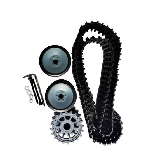 Smarian 1 set plastic wheel track with 2 bearing wheel+1 driving wheel+1 track for tank chassis tracked vehicle chain