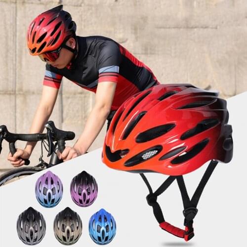 Ultralight Integrated Molding Bike Helmets Gradient Color Adjustable Shockproof Protective Cycling Motocross Safety helmet