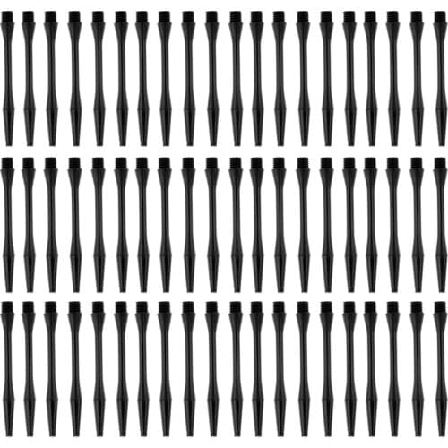 60Pcs New 2BA Plastic Dart Stems Dart Shafts Diam 6mm Safe Throwing -Black