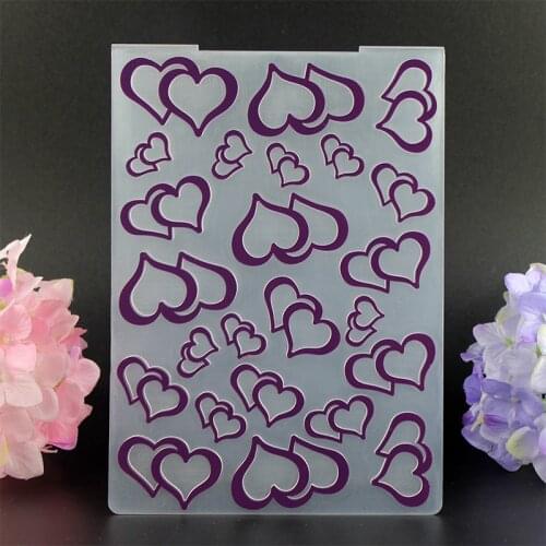 YLEF049 Love Plastic Embossing Folder For Scrapbook Stencils DIY Photo Album Cards Making Decoration Template Mold 10.5*14.5cm
