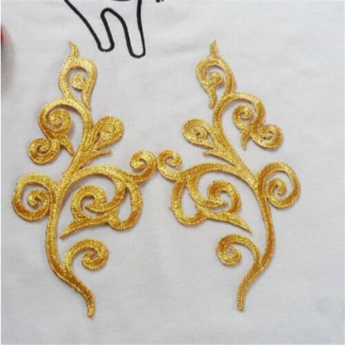10Pairs/ 20pcs 18X 8.5cm Hot-fix Baroque Garments Lace Applique Flower Floral Motif Venise Venice Lace Applique DIY Accessory