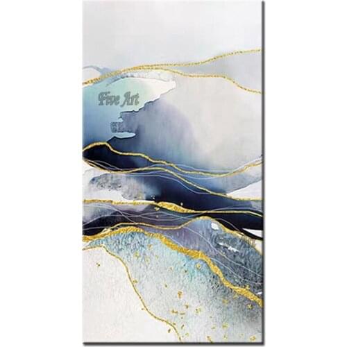 100% Hand-painted Abstract Gold Foil Texture Canvas Art Free Shipping Latest Design Paintings Canvas Wall Decor Artwork Picture