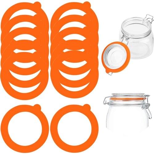 12 Pack Silicone Replacement Gasket, Airtight Rubber Seals Rings For Mason Jar Lids, Leak-proof Canning Silicone Fitting Seals