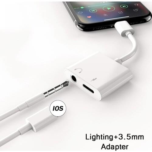 3.5mm Jack Headphone 2 IN 1 Adapter For Smart phone Earphone AUX Audio Charging Splitter