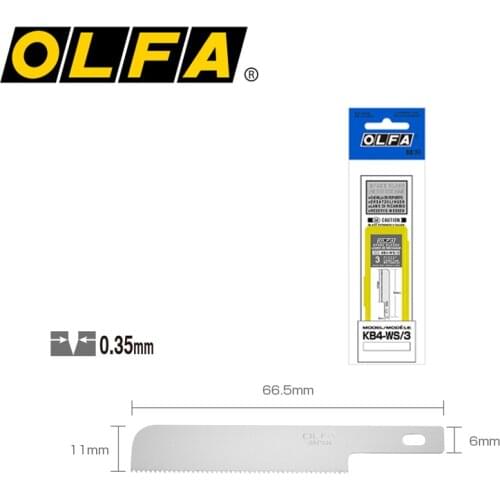 3pcs Olfa KB4-WS Wide Craft Saw Blades Replacement Spare Blades for AK-4 for Wood or Plastic