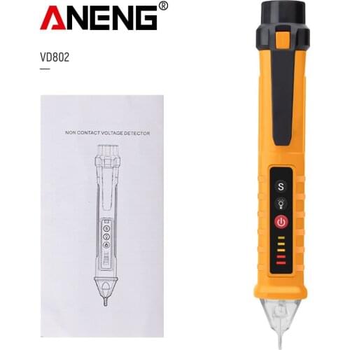 ANENG VD802 Non-contact AC Voltage Detector Tester Meter 12V-1000v Pen Style Electric Indicator LED Voltage Meter Vape Pen