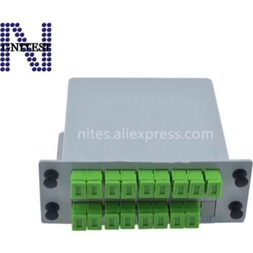 Free shipping SC-APC Fiber Branching Device 1x16 Box Cassette Card Inserting PLC Splitter box with SC 1X16 Optical splitter