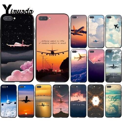 Yinuoda Aircraft Airplane fly travel cloud Plane Phone Case for Huawei Honor 8A 8X 9 10 20 Lite 7A 5A 8A 7C 10i 9X pro Play 8C