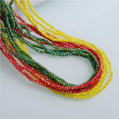 AB Color 1mm Crystal Beads Wholesale Glass Rondelle Beads for diy Jewelry Making