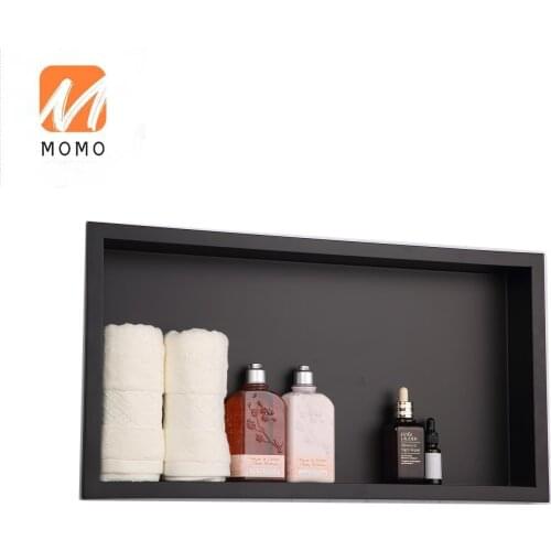 Glossy 304 stainless steel shower niches shelf for Hotel Bathroom organizer in wall tile