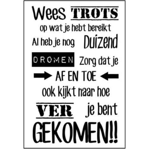 Dutch Inspirational Quotes Nederlands Art Film Print Silk Poster Home Wall Decor 24x36inch