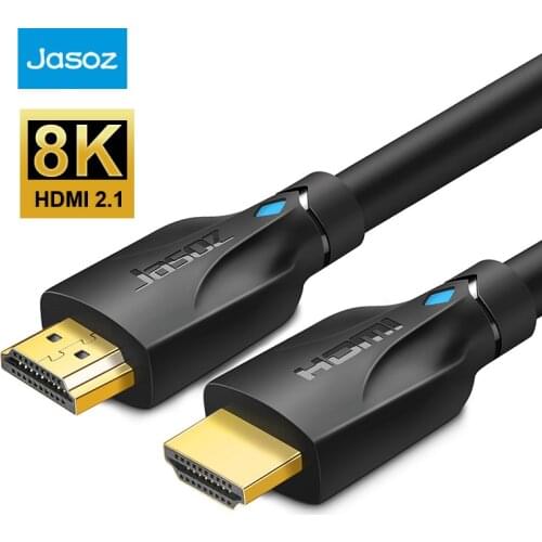Jasoz 8K 2.1 HDMI-Compatible Cable 8K 60Hz 4K120Hz 48Gbps For HDR10+ HD TV Box Projector PS4 Laptops HDMI-Compatible Splitter